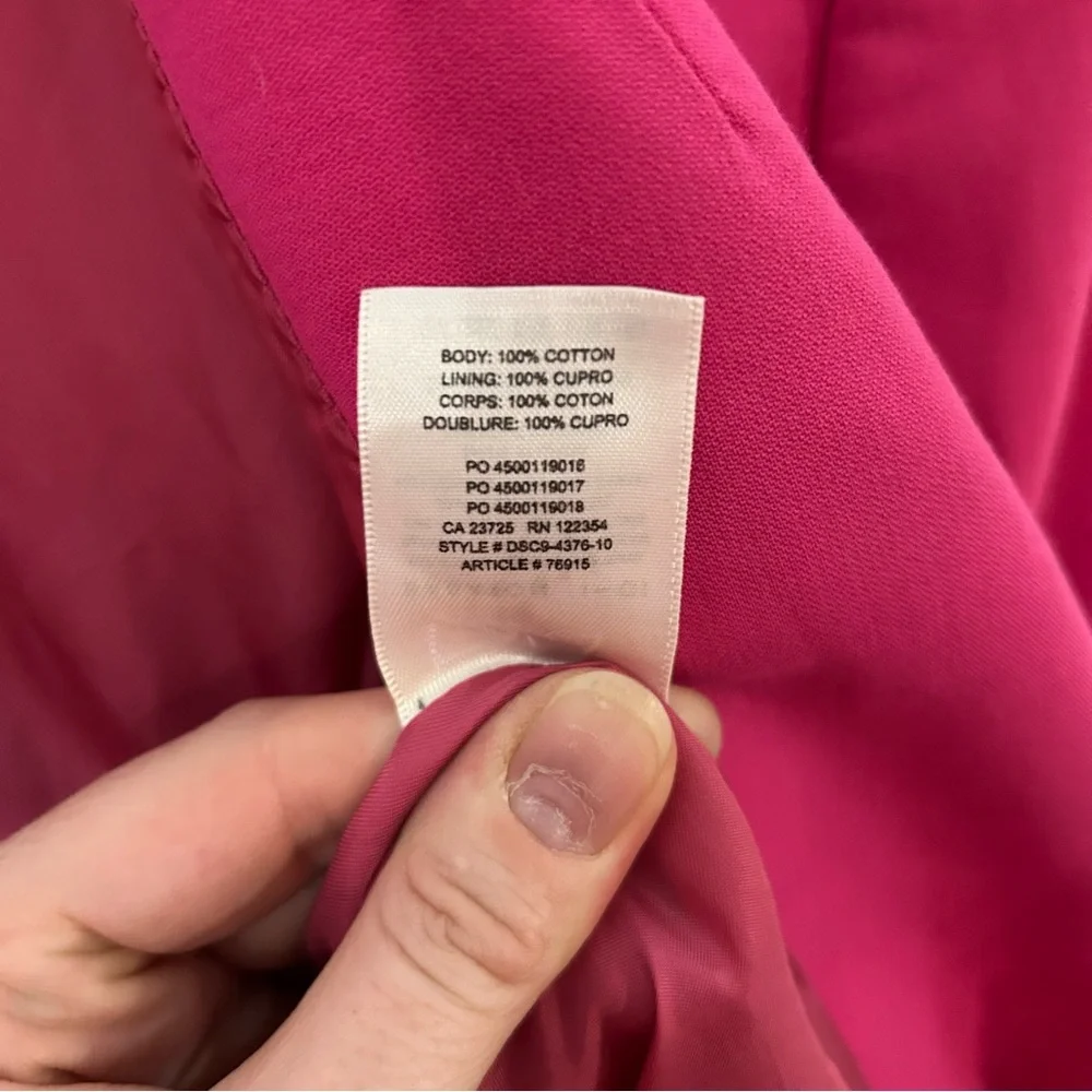 Aritzia Babaton fuchsia oversized blazer 100% Cotton Women’s Size Small - Picture 15 of 16